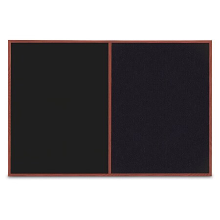 United Visual Products Slim Style Indoor Enclosed Corkboard, 42 UVRDS42SBH-WHITE-FORBO